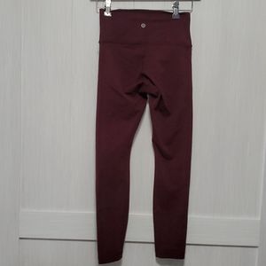 Lululemon burgundy leggings sz 4